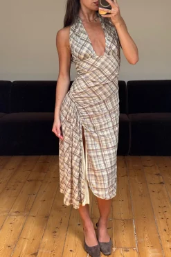 Agnes Dress Maple Plaid