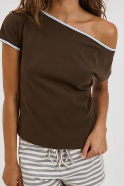 Alia Top Chocolate