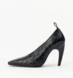 Alias Mae Floyd Black Crinkle Leather