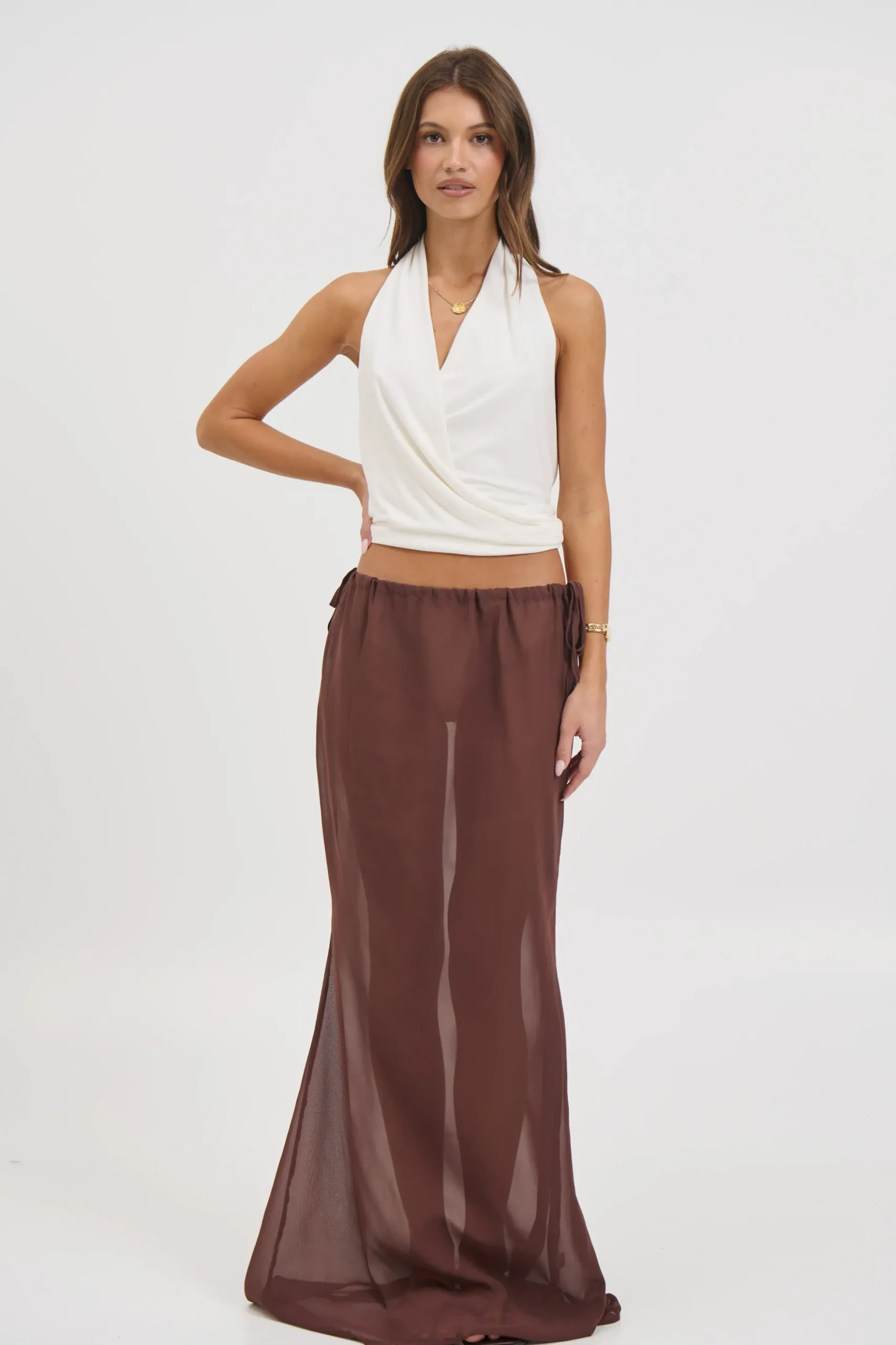 Arianne Maxi Skirt Chocolate