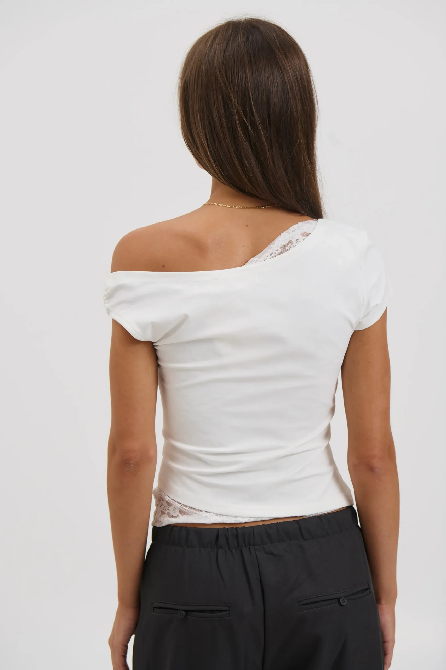 Belle Lace Top White