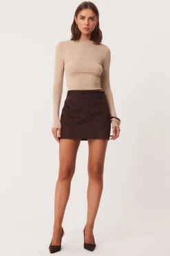 Brady Mini Skirt Chocolate