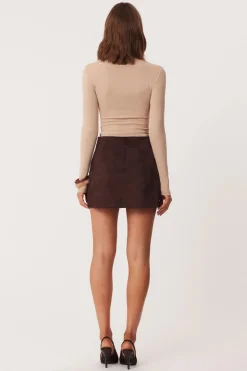 Brady Mini Skirt Chocolate