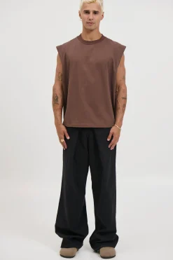 Callin Crop Tank Choc
