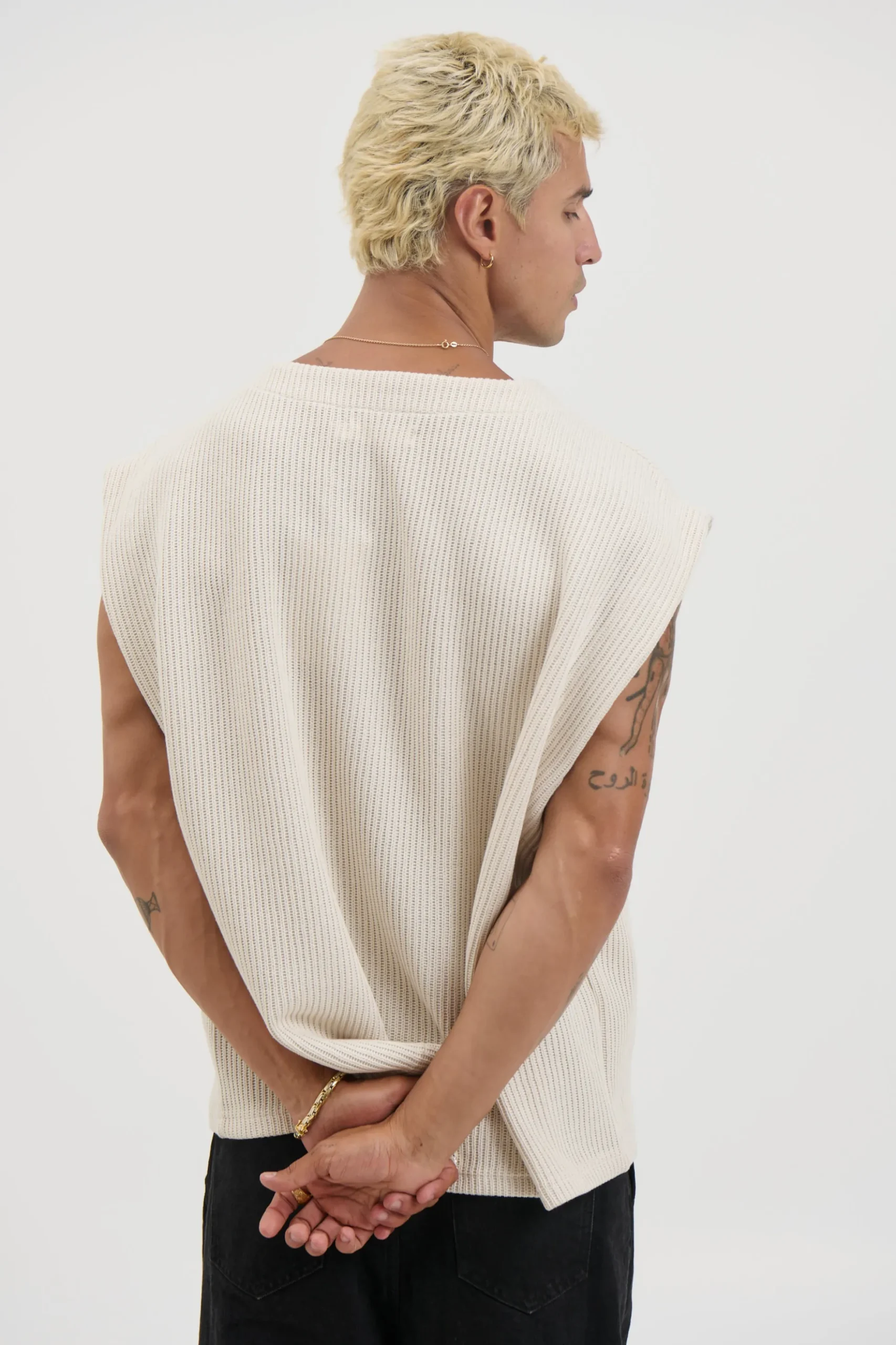 Cassius Knitted Vest Sand