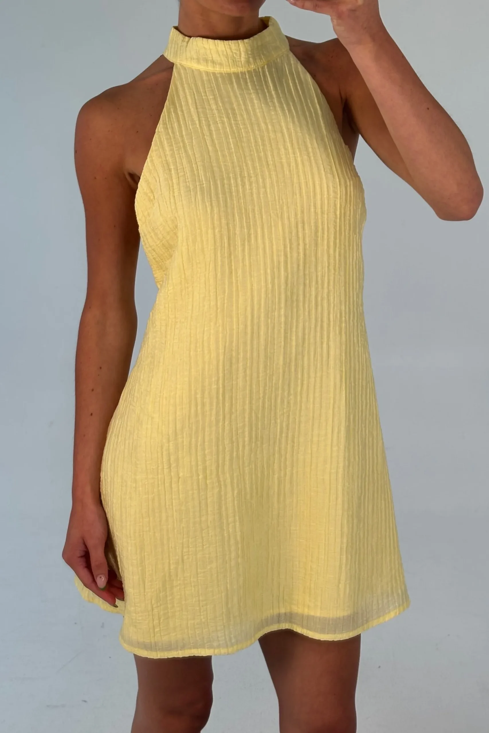 Catalina Mini Dress Lemon