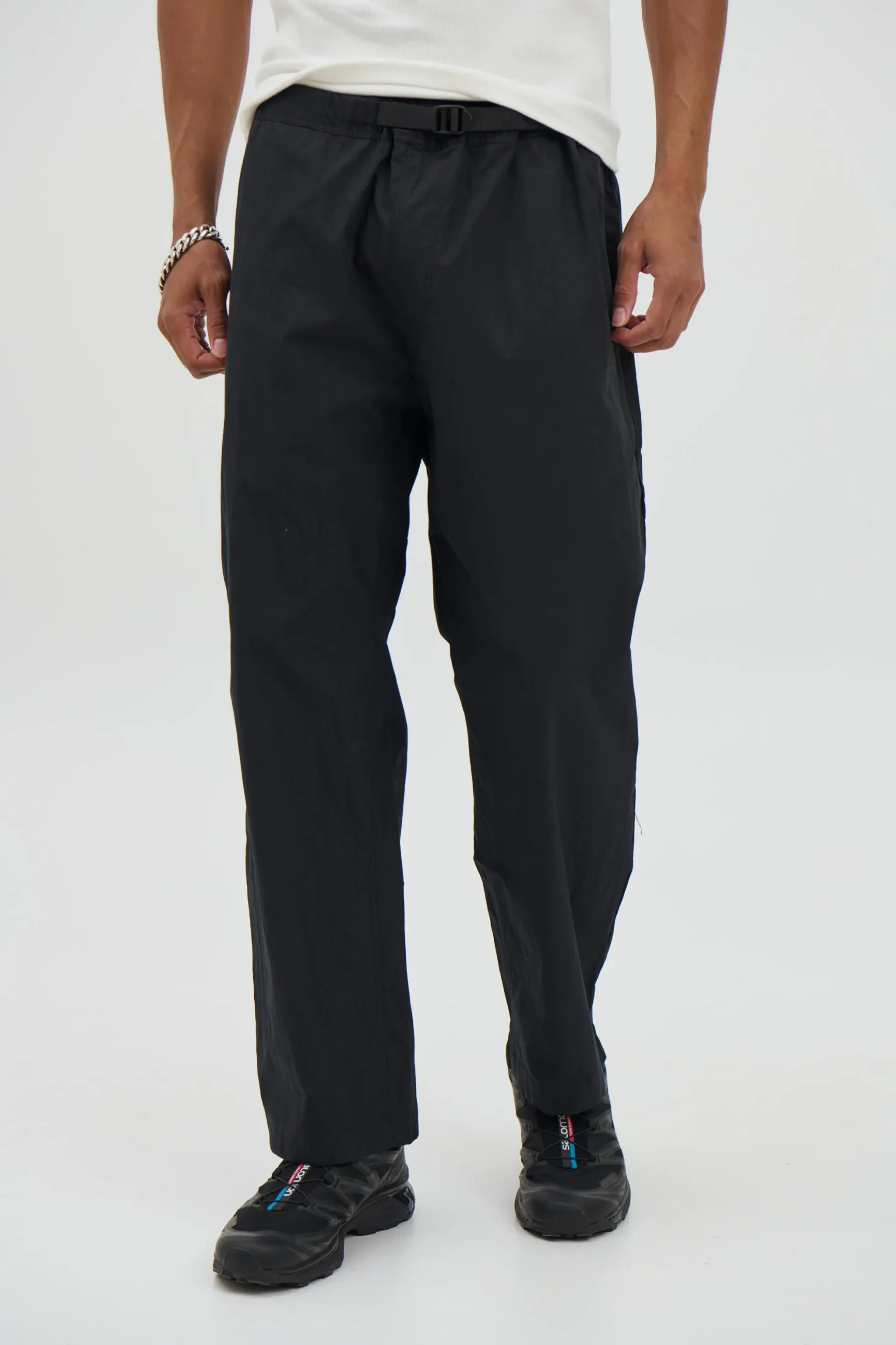 Charlie Baggy Nylon Pant Black
