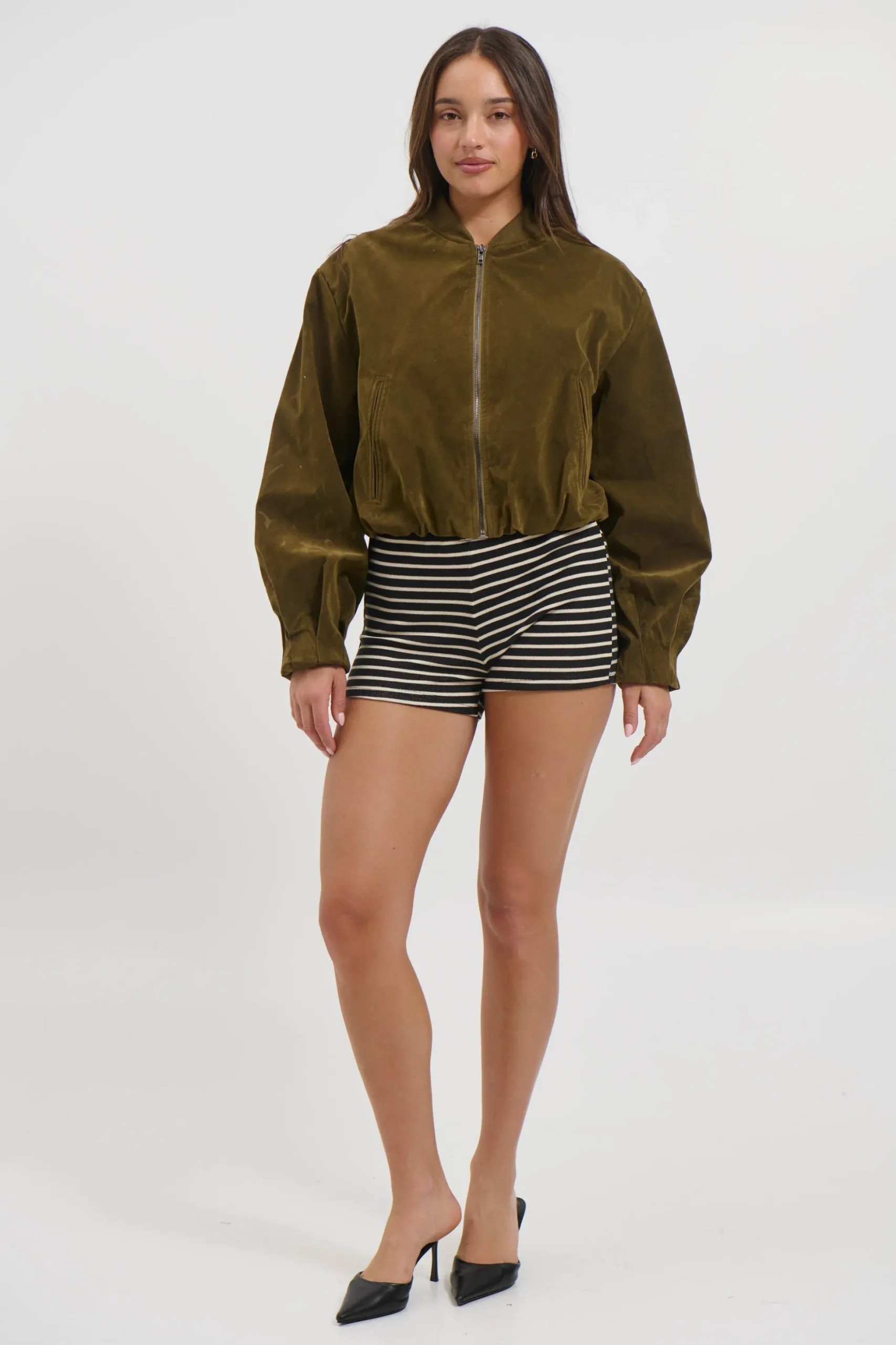 Clara Bomber Khaki