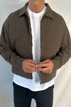 Collar Lined Jacket Dark Brown