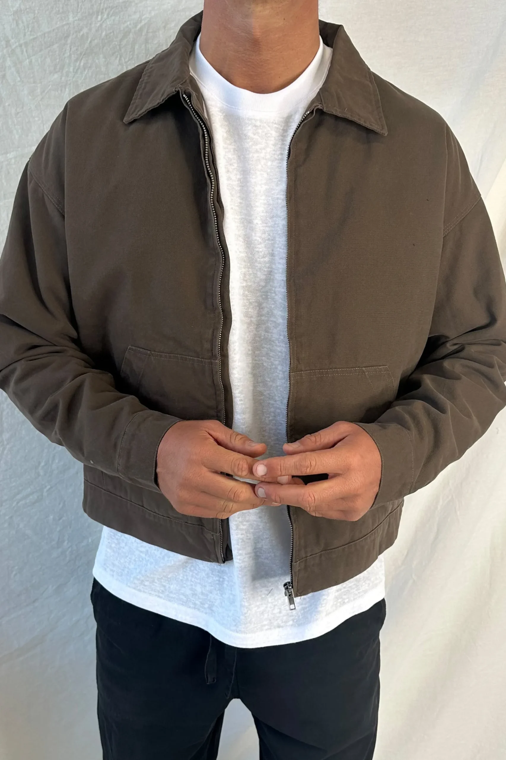 Collar Lined Jacket Dark Brown