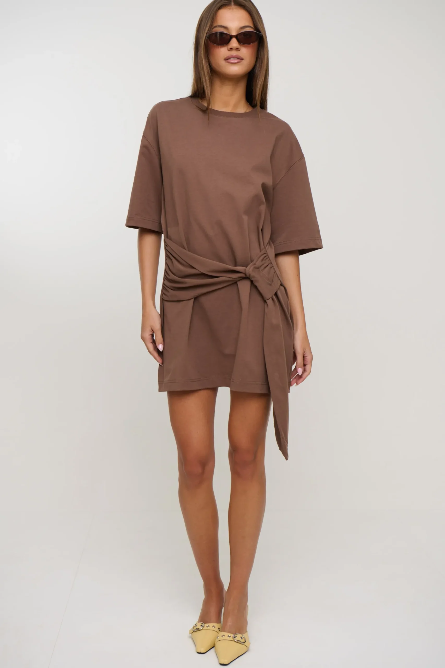 Delani Tee Dress Hazelnut