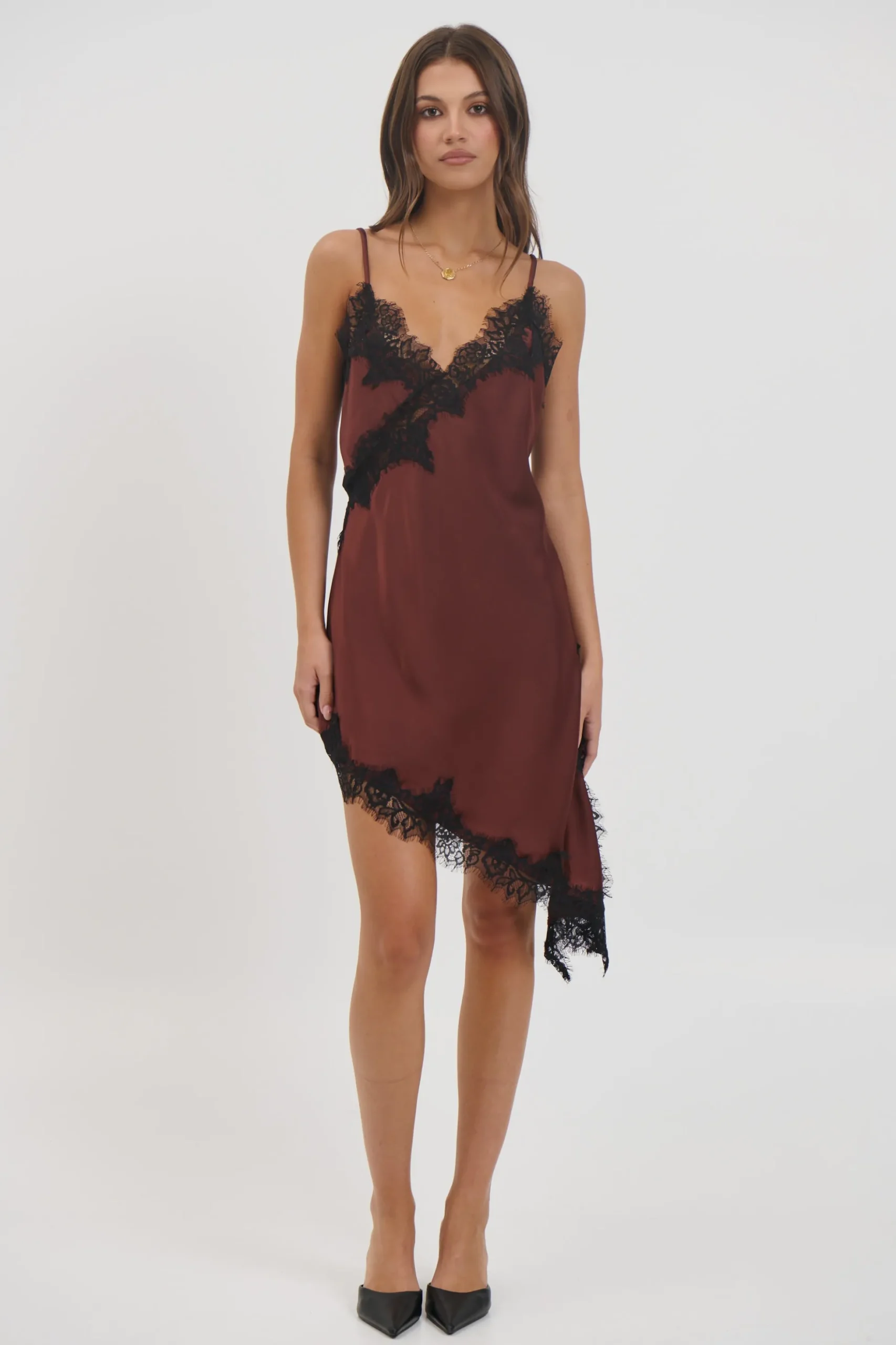 Electra Lace Dress Chocolate