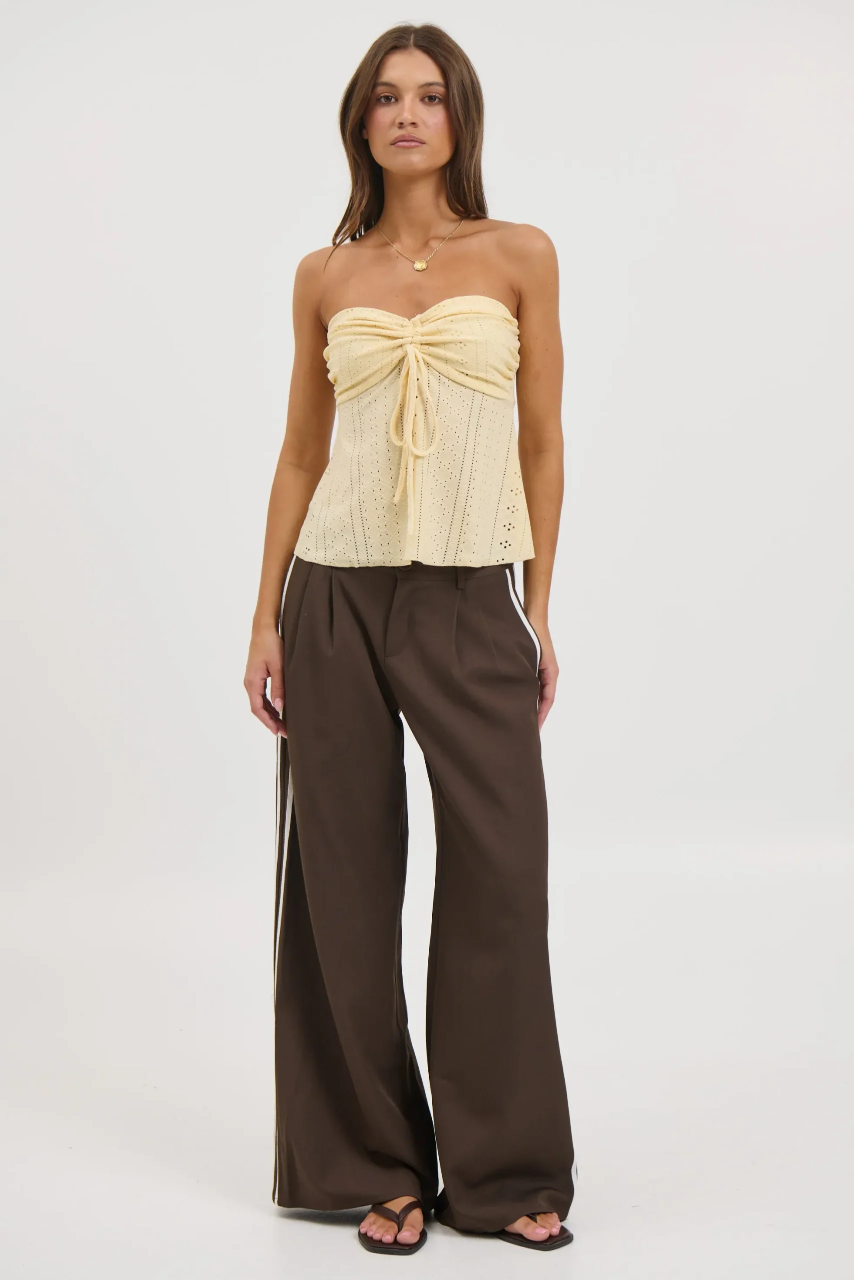Estella Strapless Top Lemon