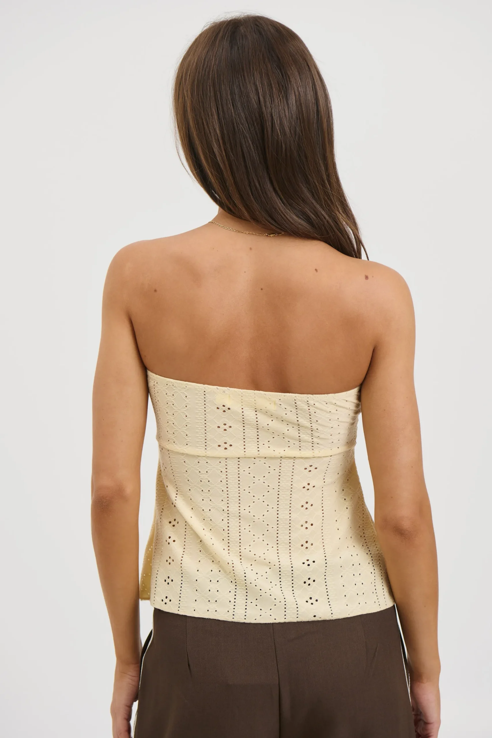 Estella Strapless Top Lemon