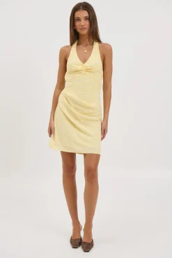 Eva Mini Dress Lemon