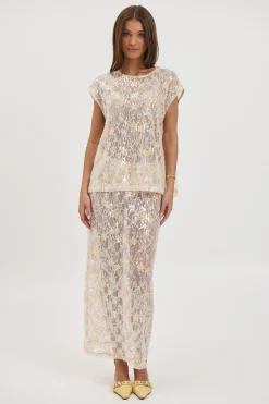 Fern Skirt Gold