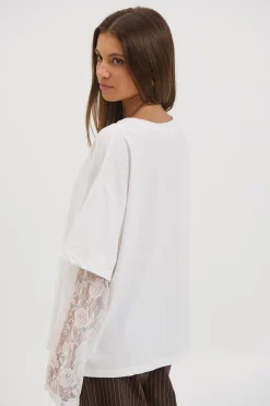 Francesca Lace Tee White