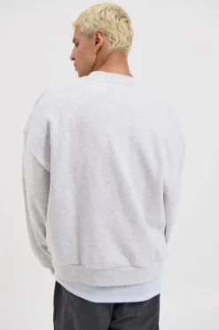 Francis Drop Sleeve Sweater Grey Marle