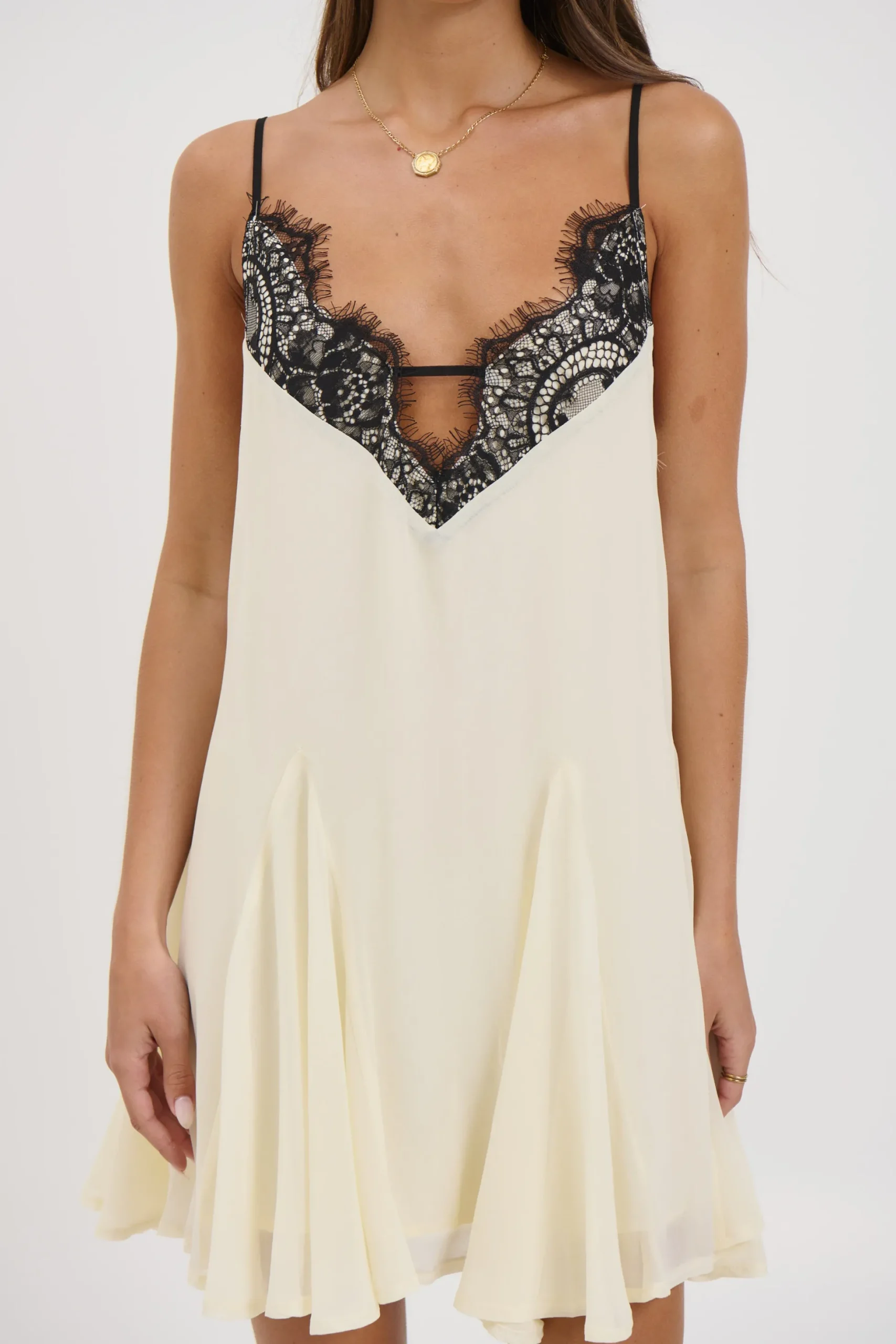 Gia Lace Mini Dress Butter