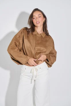 Harmony Suede Jacket Brown