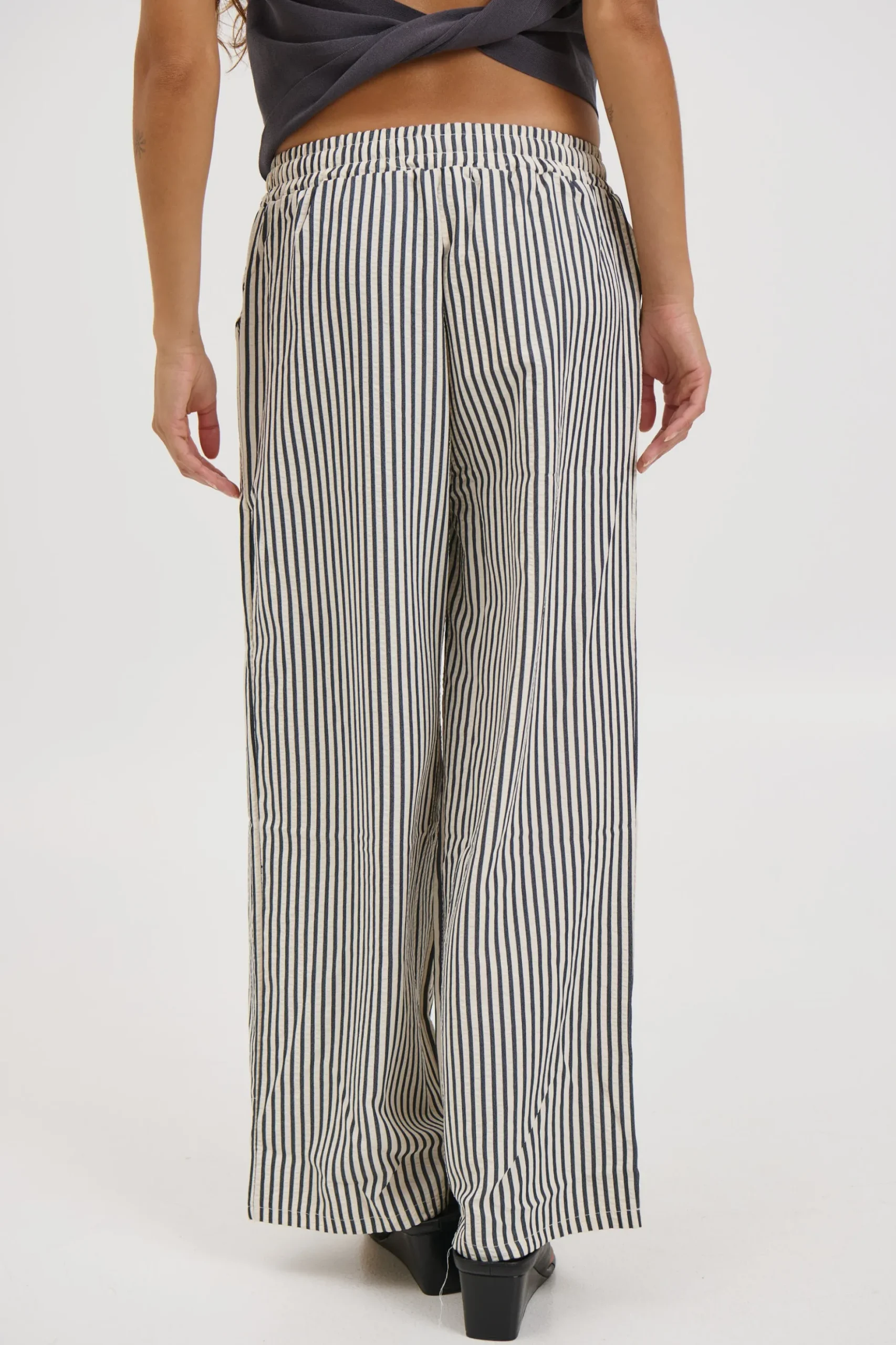 Hazel Pant Black Stripe