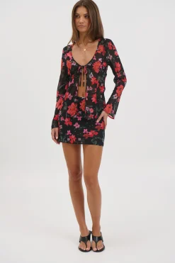 Ingrid Top Black Floral