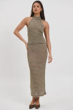 Jordy Maxi Skirt Blue Stripe