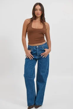 Katya Halterneck Top Mocha