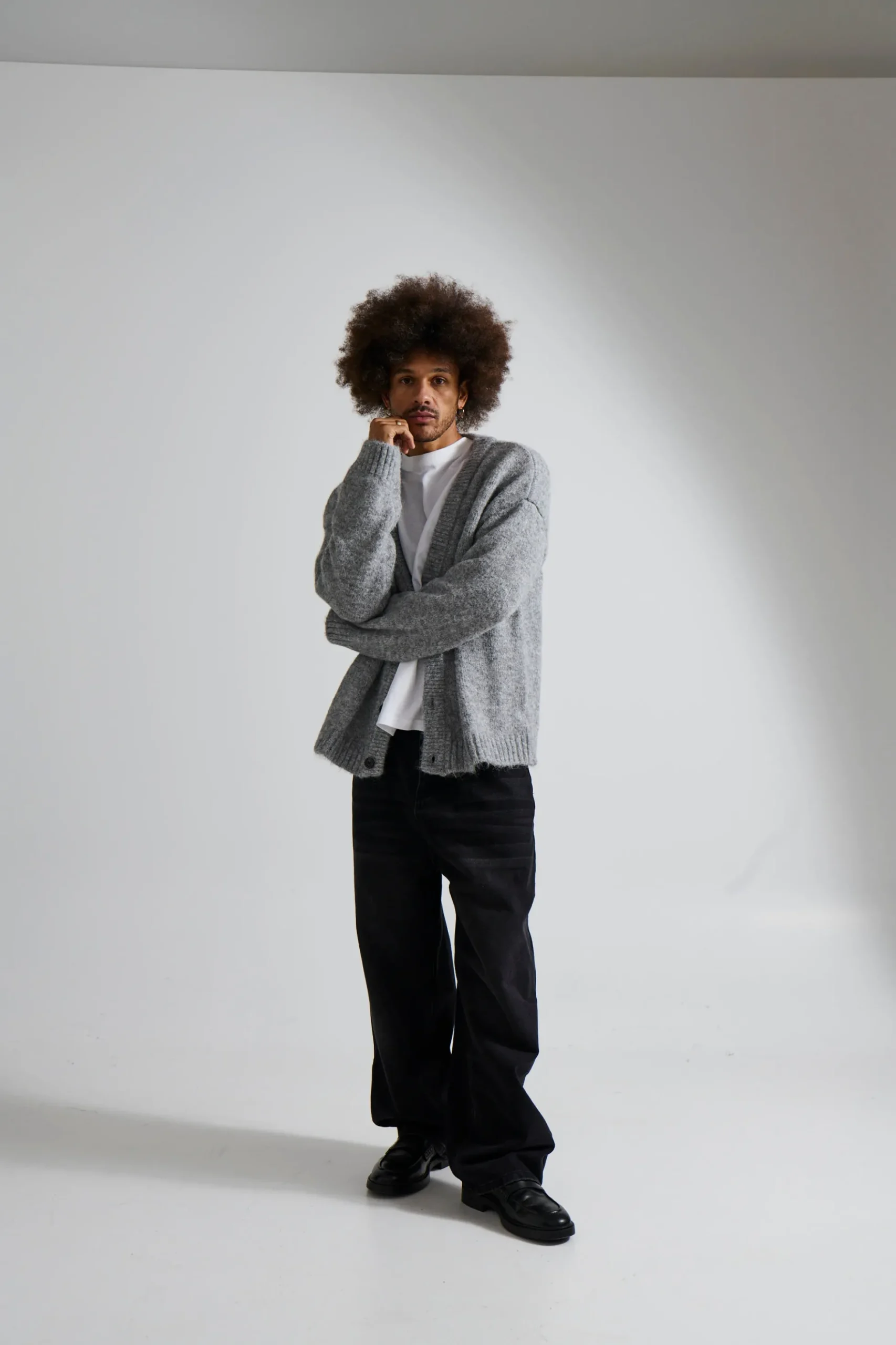 Knitted Oversize Cardigan Grey