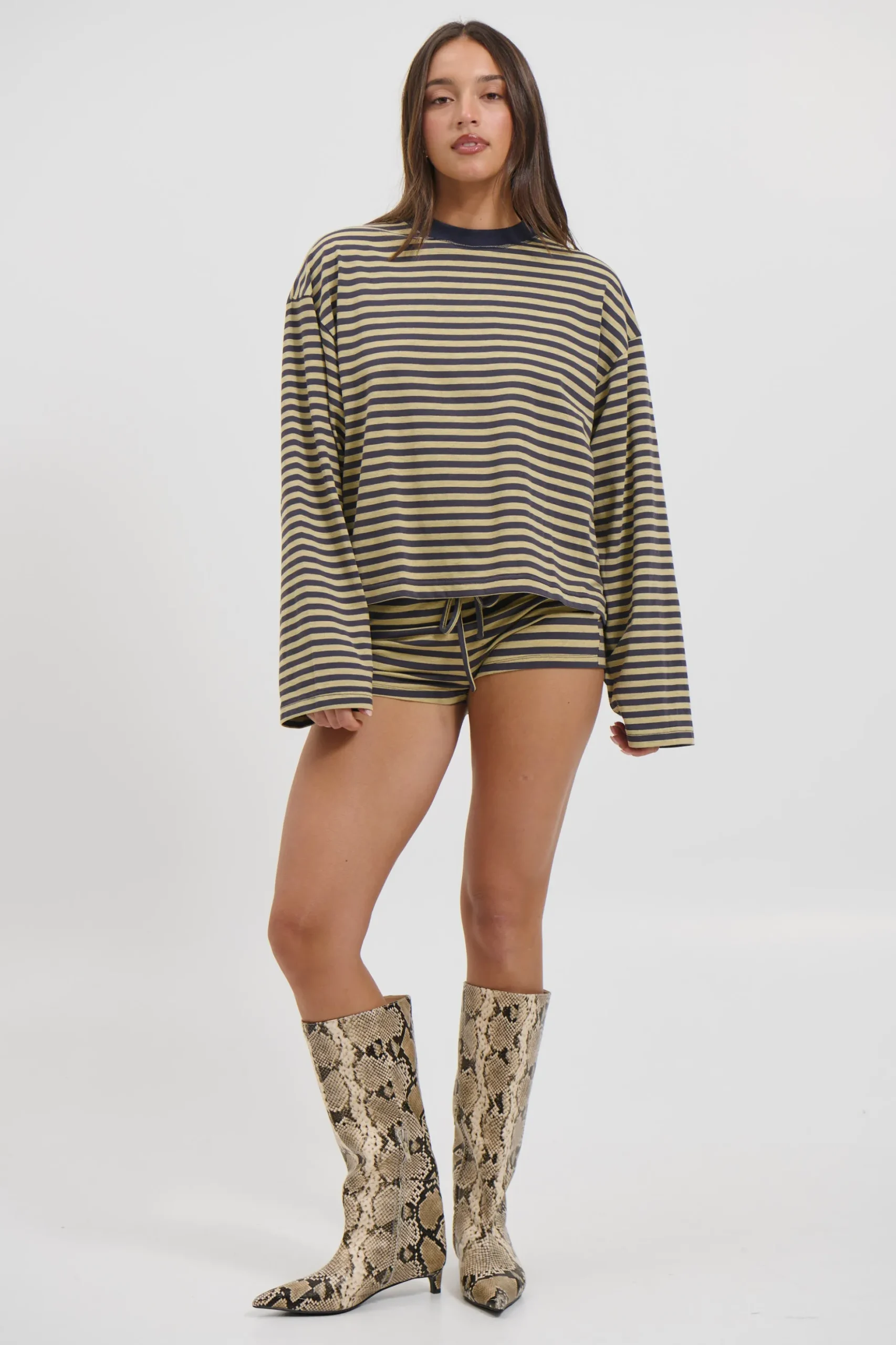 Kourt Bloomers Beige Stripe