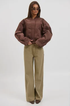 Legacy Suede Bomber Coffee