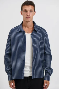 Long Sleeve Box Shirt Navy