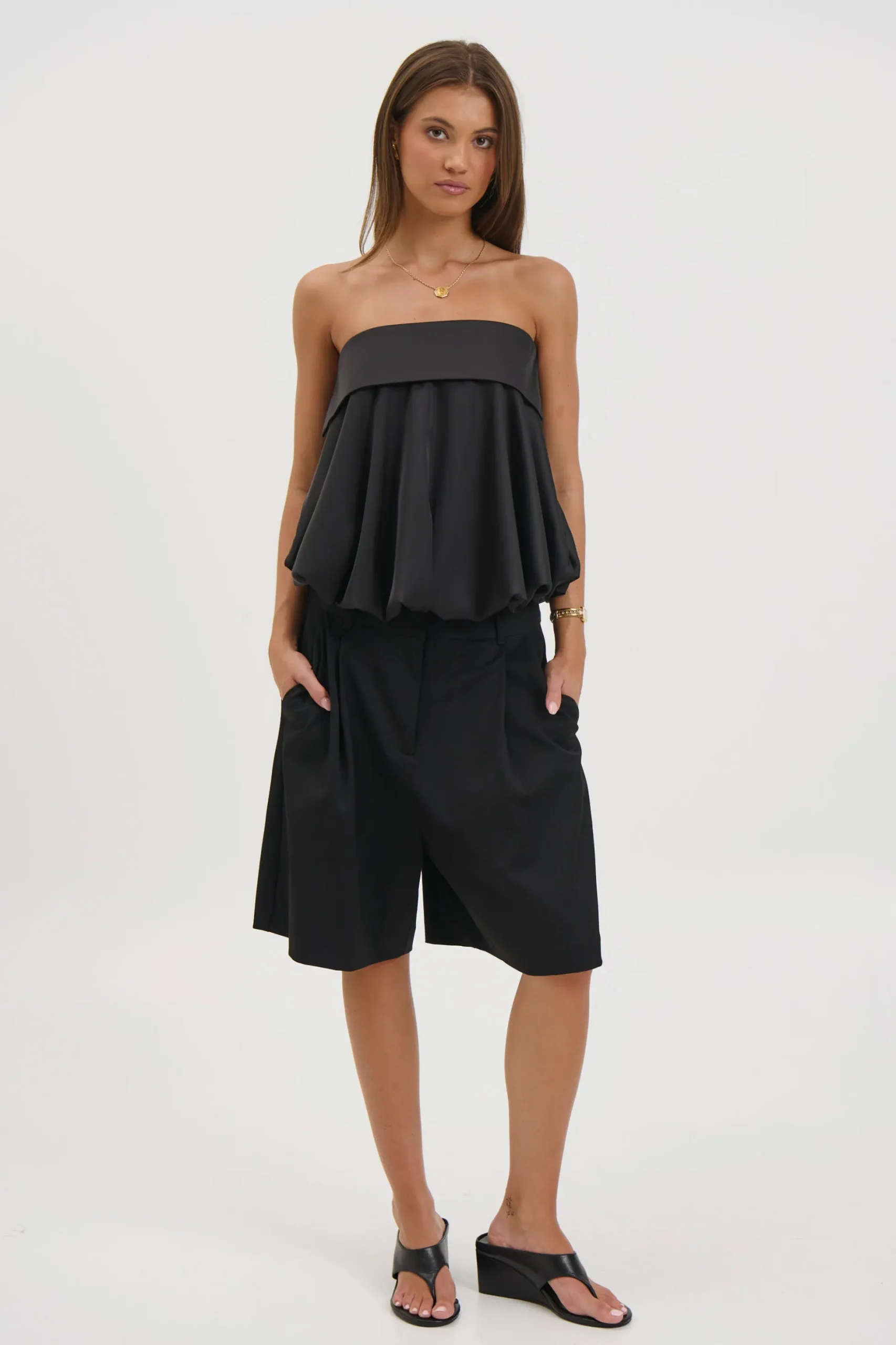 Makenzie Strapless Top Black