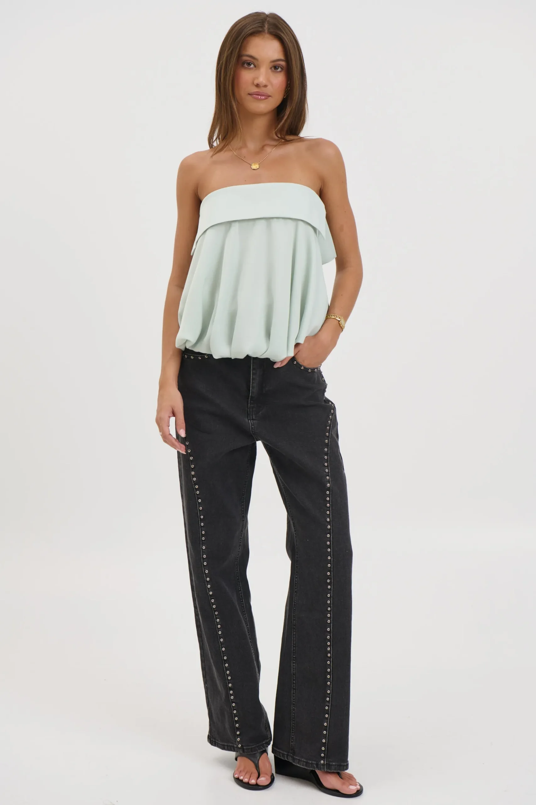 Makenzie Strapless Top Mint