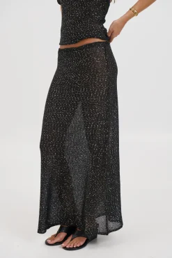 Manni Midi Skirt Black