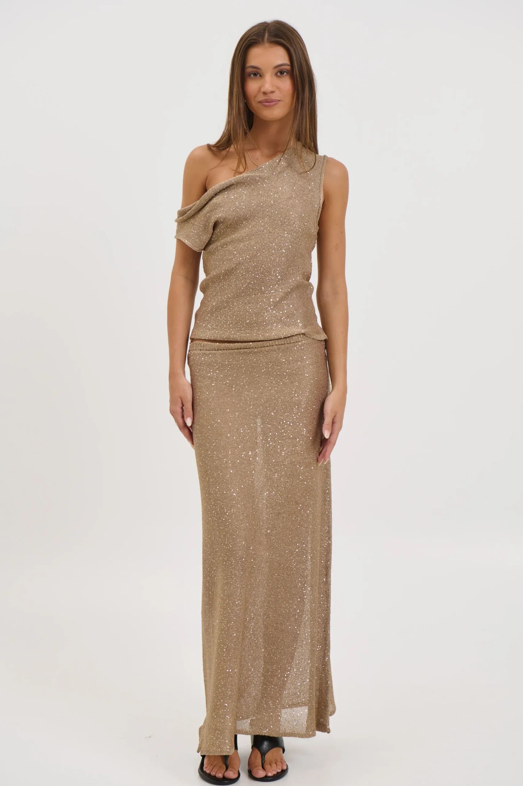 Manni Midi Skirt Gold