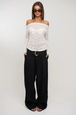 Mardy Sheer Top Ivory