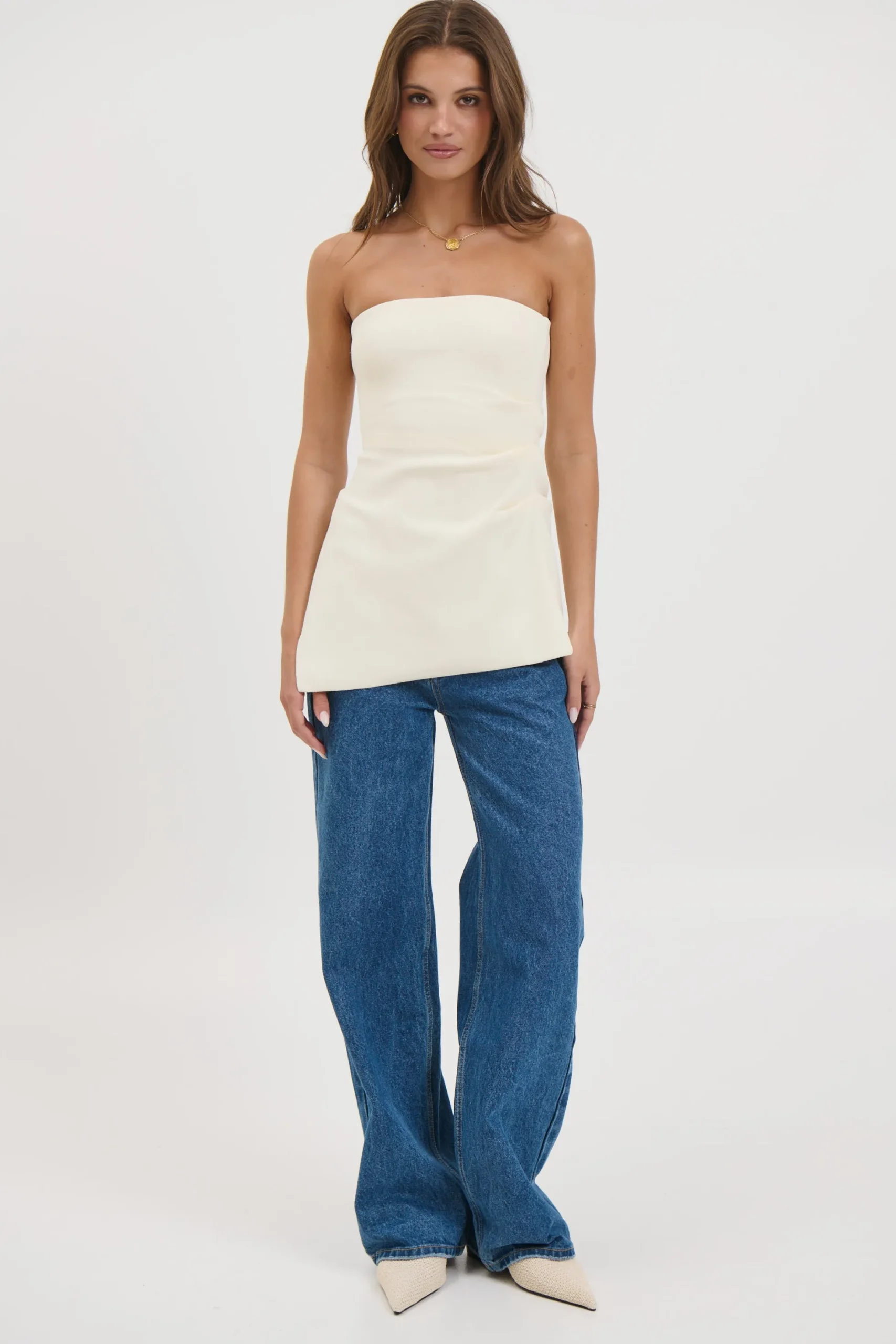 Melinda Strapless Top Cream