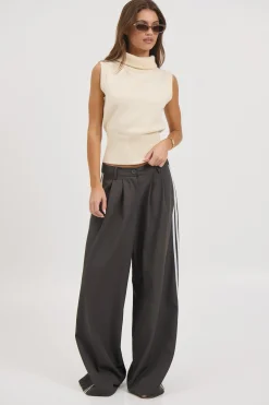Michelle Turtle Neck Top White