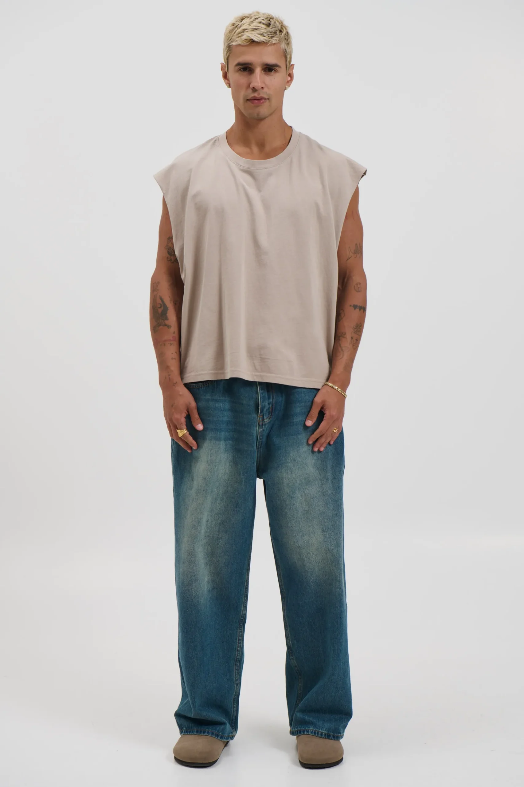 NTH Crop Box Tank Stone