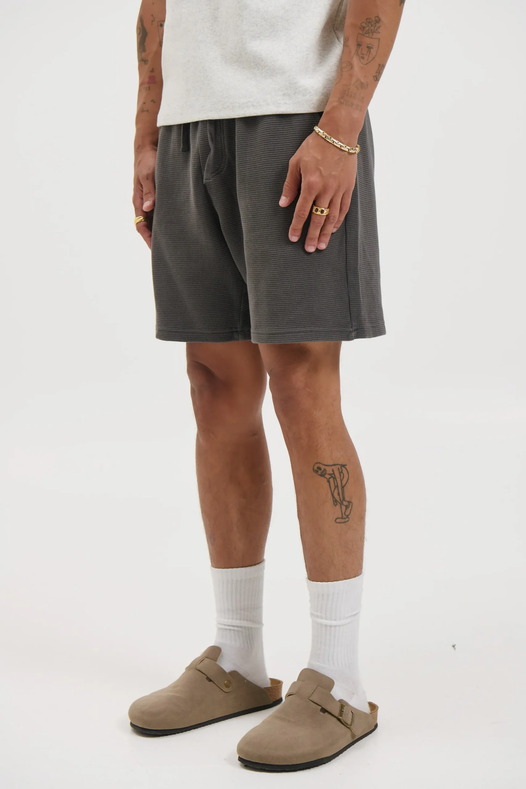 NTH Waffle Short Charcoal