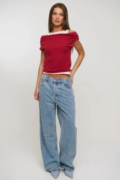 Nylah Knit Top Red