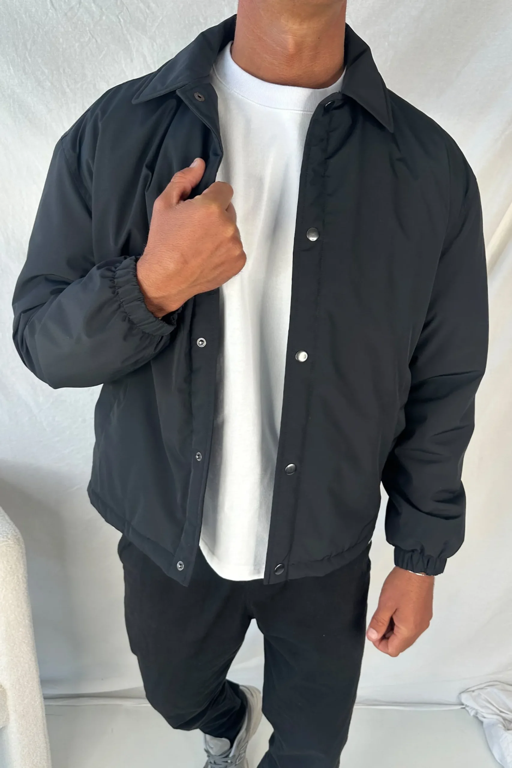 Padded Bomber Black