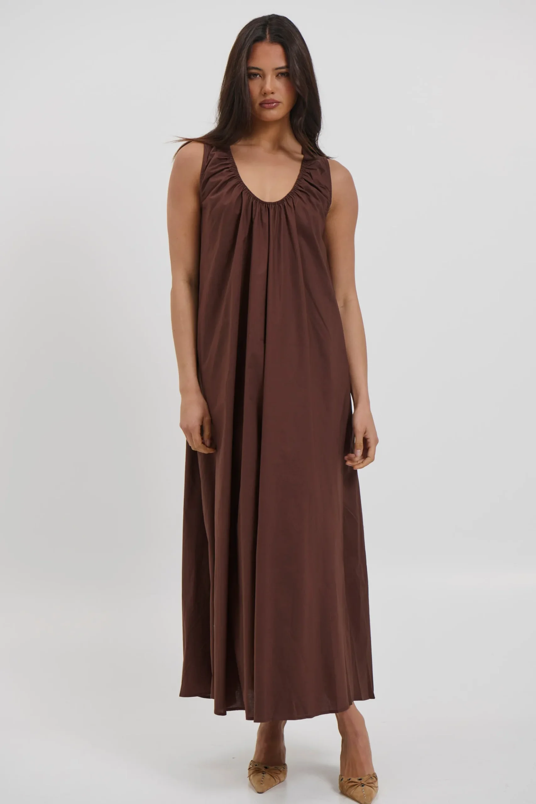 Pania Maxi Dress Chocolate