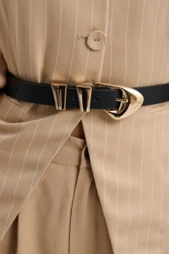 Pebble Dome Belt Black