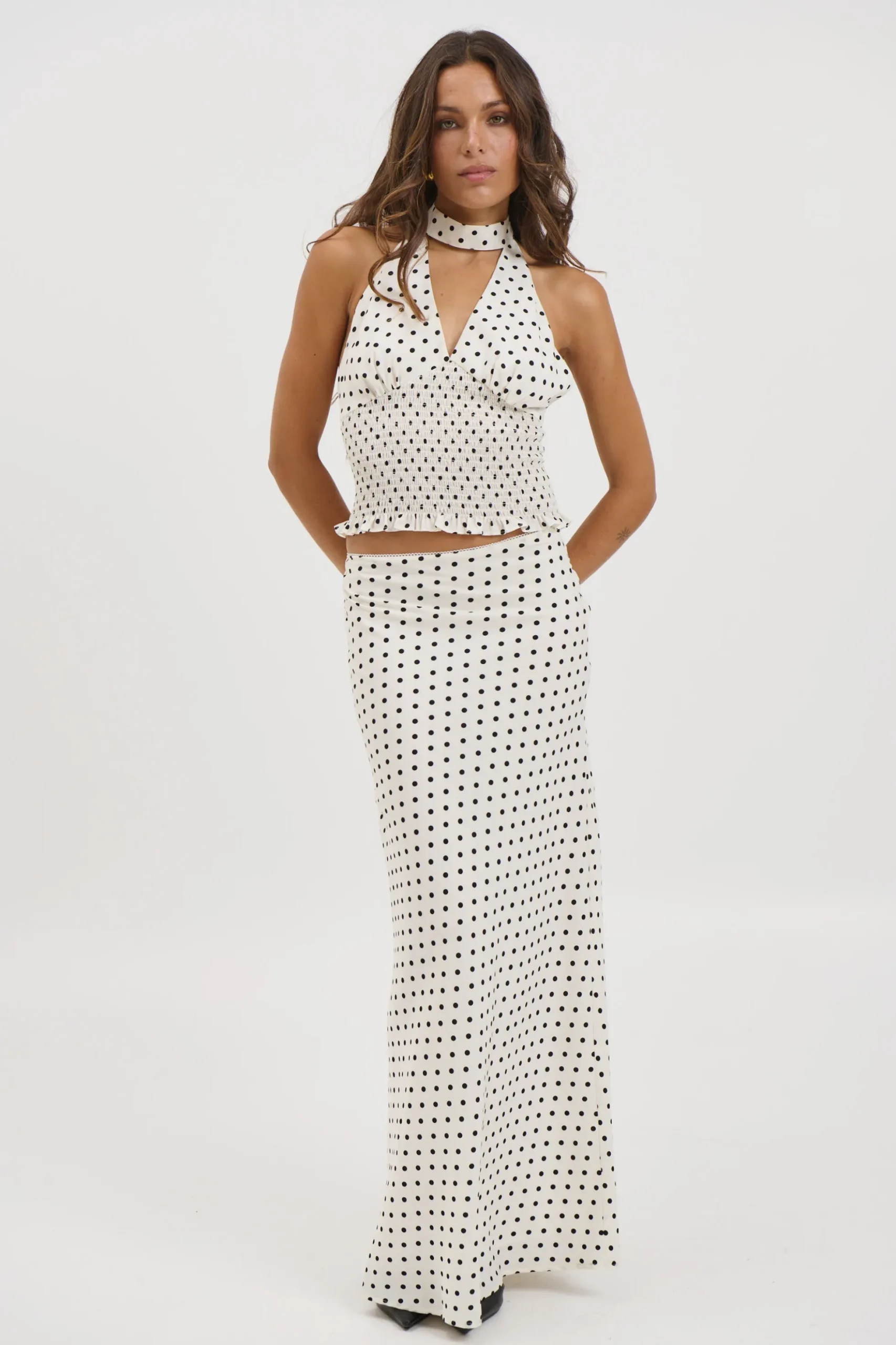 Poppy Maxi Skirt White