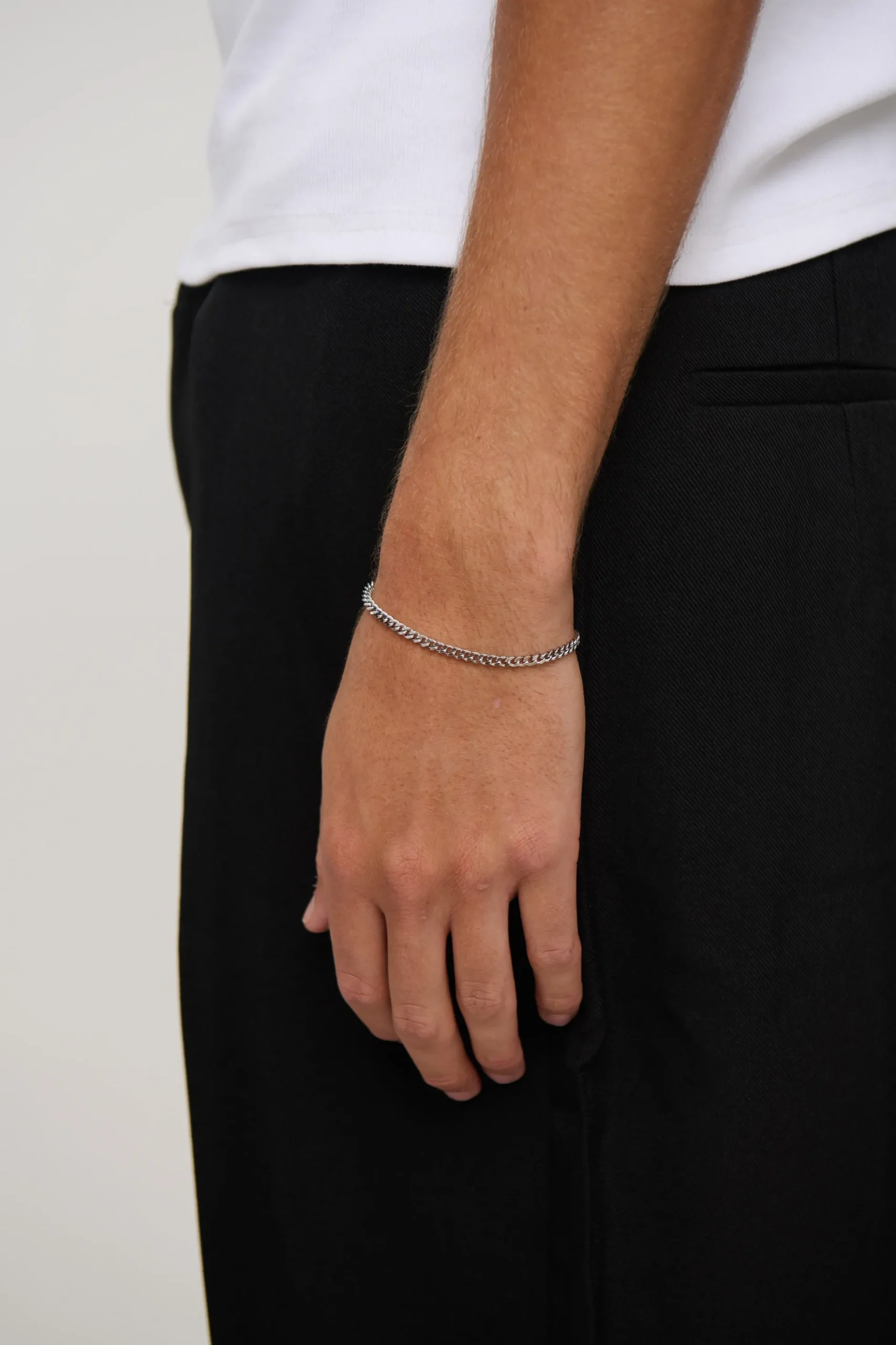 Premium NTH Ethan Chain Bracelet White Gold Plated