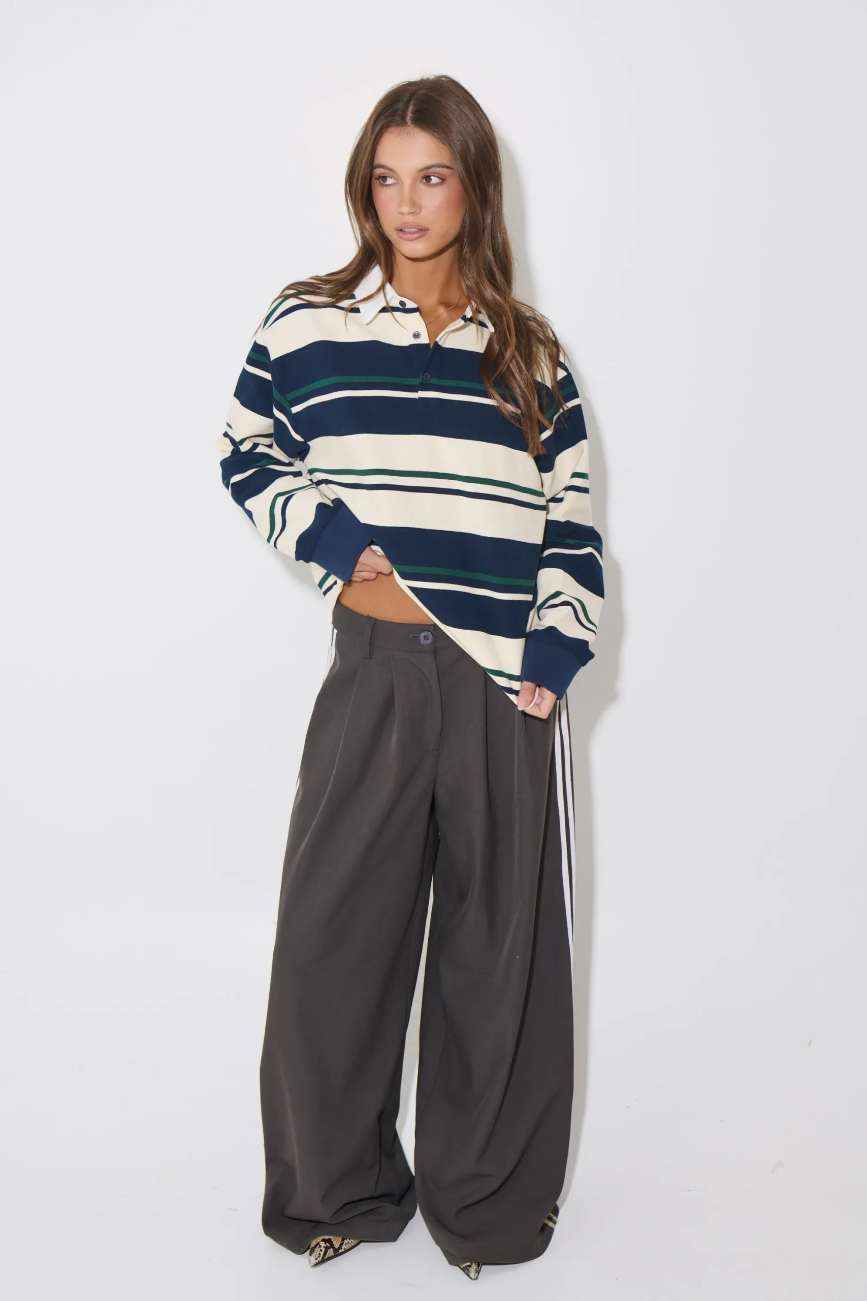 Preppy Jersey Midnight Stripe