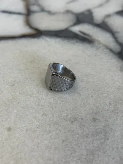 Rectangle Signet Ring Silver