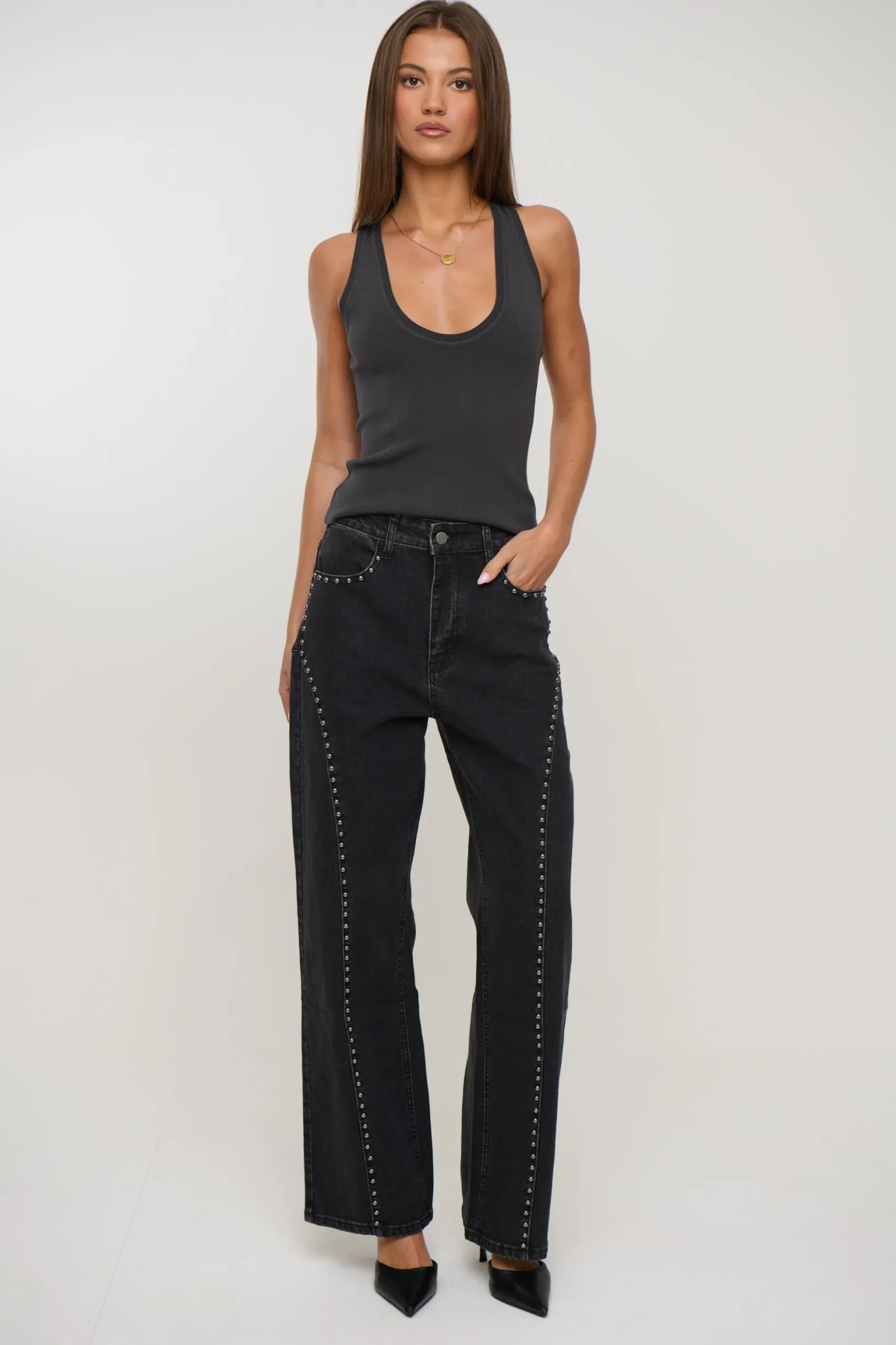 Reese Jean Washed Black